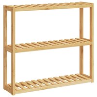 Badkamerrek 3-laags wandmontage 60x15x54 cm bamboe