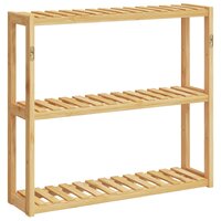 Badkamerrek 3-laags wandmontage 60x15x54 cm bamboe