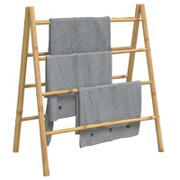 Handdoekladder met 4 sporten 90x50x100 cm bamboe