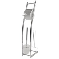 Toiletborstelset 3-in-1 Fabio glanzend chroom