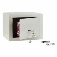 Hotelkluis met 2 sleutels 23x17x17 cm staal wit