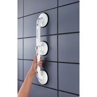 Wandbeugel met zuignappen gebogen Premium wit