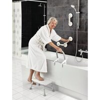 Wandbeugel met zuignappen gebogen Premium wit