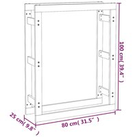 Haardhoutrek 80x25x100 cm massief grenenhout honingbruin