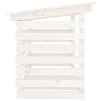 Haardhoutrek 108x73x79 cm massief grenenhout wit