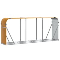 Haardhoutopslag 234x45x100 cm gegalvaniseerd staal lichtbruin