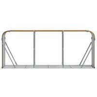 Haardhoutopslag 234x45x100 cm gegalvaniseerd staal lichtbruin