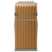 Haardhoutopslag 234x45x100 cm gegalvaniseerd staal lichtbruin