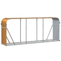 Haardhoutopslag 234x45x100 cm gegalvaniseerd staal lichtbruin