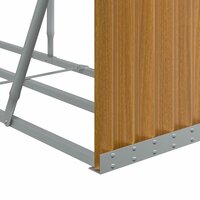 Haardhoutopslag 234x45x100 cm gegalvaniseerd staal lichtbruin