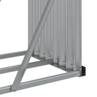 Haardhoutopslag 234x45x100 cm gegalvaniseerd staal lichtbruin