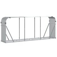 Haardhoutopslag 234x45x100 cm gegalvaniseerd staal zilverkleur