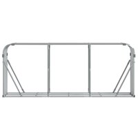 Haardhoutopslag 234x45x100 cm gegalvaniseerd staal zilverkleur