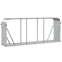 Haardhoutopslag 234x45x100 cm gegalvaniseerd staal zilverkleur