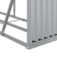 Haardhoutopslag 234x45x100 cm gegalvaniseerd staal zilverkleur