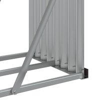 Haardhoutopslag 234x45x100 cm gegalvaniseerd staal zilverkleur
