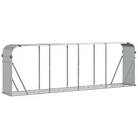 Haardhoutopslag 300x45x100 cm gegalvaniseerd staal zilverkleur