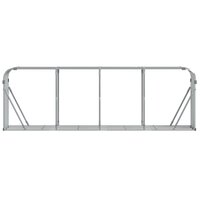 Haardhoutopslag 300x45x100 cm gegalvaniseerd staal zilverkleur