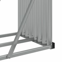 Haardhoutopslag 300x45x100 cm gegalvaniseerd staal zilverkleur