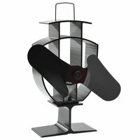 Kachelventilator met 2 vinnen zwart