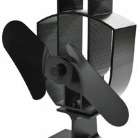 Kachelventilator met 2 vinnen zwart