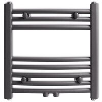 Radiator / handdoekenrek gebogen 480x480 mm grijs