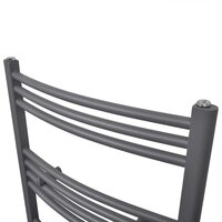 Radiator / handdoekenrek gebogen 480x480 mm grijs