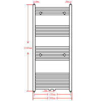 Radiator / handdoekenrek gebogen 500x1160 mm grijs