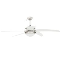 Plafondventilator met lamp 128 cm wit