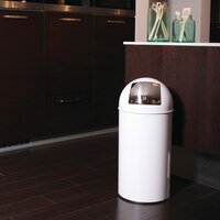 Afvalbak met drukdeksel 40 L wit