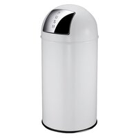 Afvalbak met drukdeksel 40 L wit