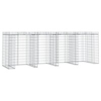 Schanskorf voor vuilnisbak 350x91x120 cm gegalvaniseerd ijzer
