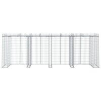 Schanskorf voor vuilnisbak 350x91x120 cm gegalvaniseerd ijzer