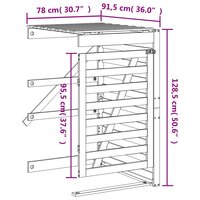 Containerberging verlengstuk massief grenenhout honingbruin