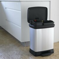 Pedaalemmer Deco duo 10+18 L zilverkleurig