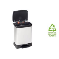 Pedaalemmer Deco duo 10+18 L zilverkleurig
