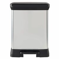 Pedaalemmer Deco duo 10+18 L zilverkleurig