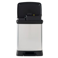 Pedaalemmer Deco duo 10+18 L zilverkleurig