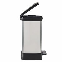 Pedaalemmer Deco duo 10+18 L zilverkleurig