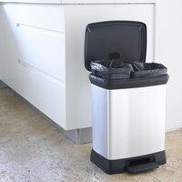 Pedaalemmer Deco duo 10+18 L zilverkleurig