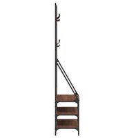 Kledingrek met schoenenrek 72x34x184 cm bruin eikenkleur