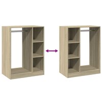 Kledingkast 77x48x102 cm bewerkt hout sonoma eikenkleurig