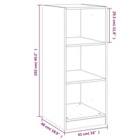 Kledingkast 48x41x102 cm bewerkt hout sonoma eikenkleurig