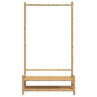 Kledingrek met schappen 103x40x183 cm bamboe