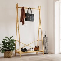 Kledingrek met schap 102x50x190 cm bamboe