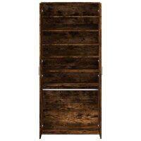 Schoenenkast 80x39x178 cm bewerkt hout gerookt eikenkleurig
