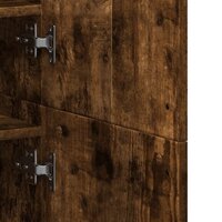 Schoenenkast 80x39x178 cm bewerkt hout gerookt eikenkleurig