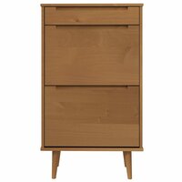 Schoenenkast MOLDE 59,5x35x103 cm massief grenenhout bruin