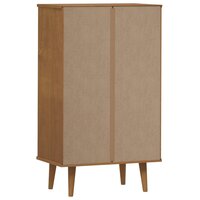 Schoenenkast MOLDE 59,5x35x103 cm massief grenenhout bruin
