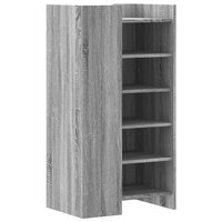 Schoenenkast 52x37,5x100 cm bewerkt hout grijs sonoma eiken